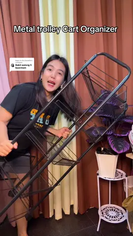 Replying to @Ms.Danielita available na ulit maam yung 5 layers #metaltrolleycartorganizer #trolleycart #organizer 