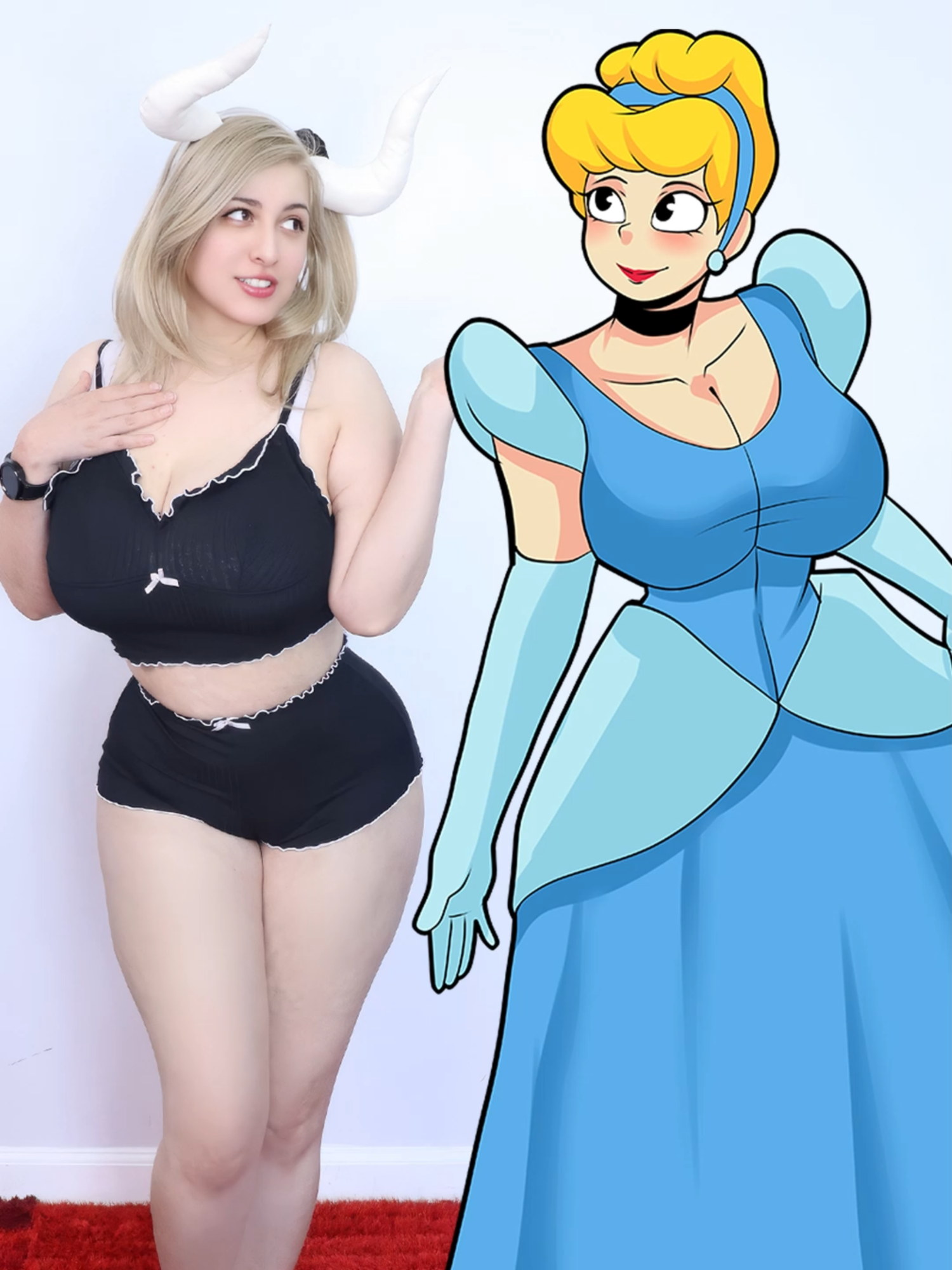 CENICIENTA 2D VS 3D ¿CON CUÁL TE QUEDAS? 👠 #jocycosplay #cosplay #model
