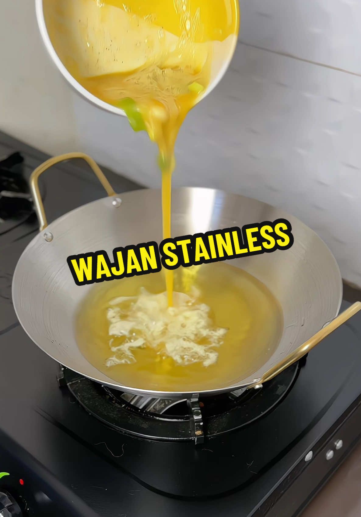 Wajan stainless steel anti lengket premium 1 set dapat 3 pcs dengan ukuran diameter 22cm, 24cm dan 28cm #wajanstainless #wajanantilengket #wajanstailnessteel #wajanestetik #wajanmurah #wajanpenggorengan #cuantanpanbatas #wibgajian 