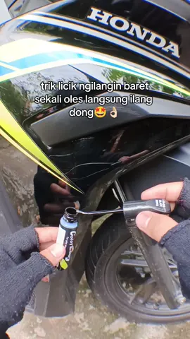 rekomendasi buat motor kalian yang udah pada baretan/lecet solusinya pake ini aja bre lebih simple dan pastinya udah permanen!  #coloreasy #penghilangbaret #catspidol 