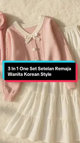 3 In 1 One Set Setelan Remaja Wanita Korean Style #oneset #stelan #stelanwanita 