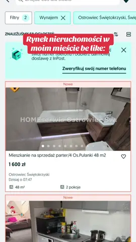 Rynek nieruchomości w moim mieście be like