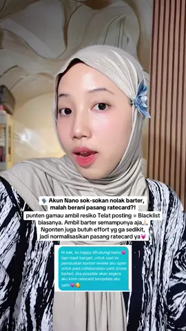 Nano juga boleh pasang ratecard ko beb! walaupun sering di ghosting yak wkwk, no problem🥰💓 #affiliate #contentcreator #affiliatetiktok #ratecard #trending 