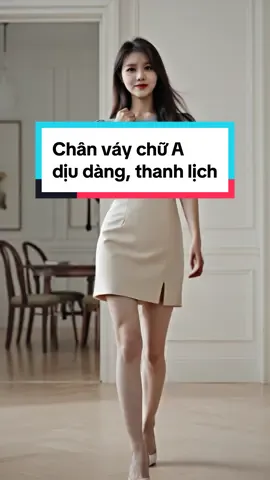Chân váy dáng chữ A, x.ẻ 1 bên. Vừa năng động vừa thu hút mọi ánh nhìn!  #chanvaynu #chanvaychuA #chanvaysinhvien 