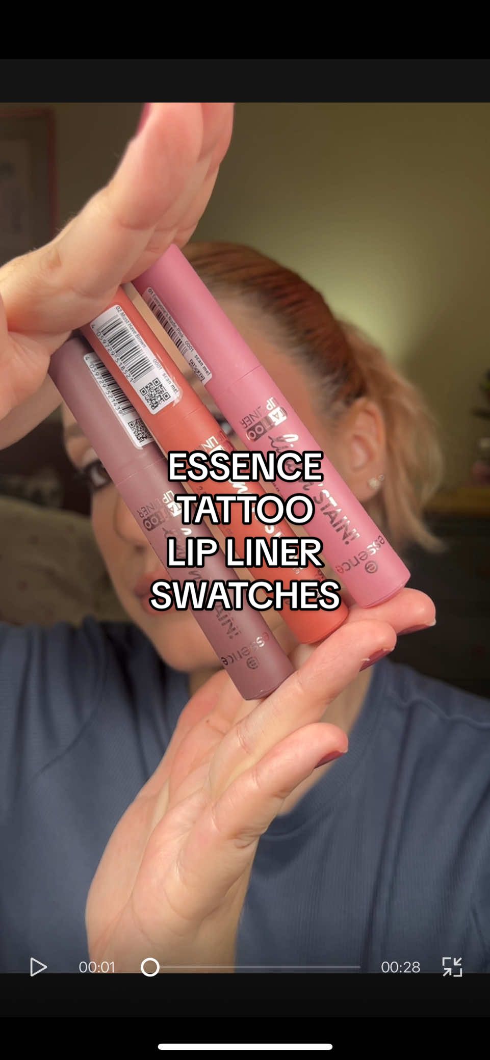 @essence.cosmetics tattoo liner lip line n stain swatches VIDEO REVIEW @ @Rita Pinheiro  01 - Everyone's Nude-Pink 02 - Must Have Brown 03 - Make a Mauve #creatorsearchinsights #lipstain #lipliner #makeupreview #TikTokBeauty 