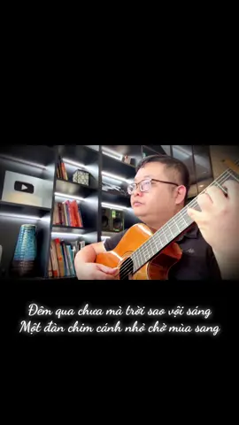 Đêm qua chưa mà trời sao vội sáng. Một đàn chim cánh nhỏ chở mùa sang. #meouguitar #chieclacuoicung 