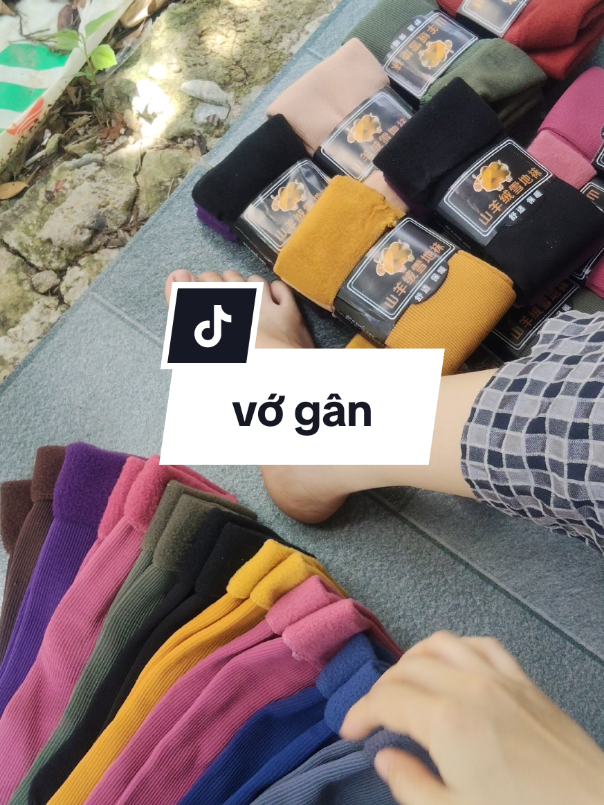 vớ gân màu lót nỉ loại 1 #vochan #review #xuhuong 