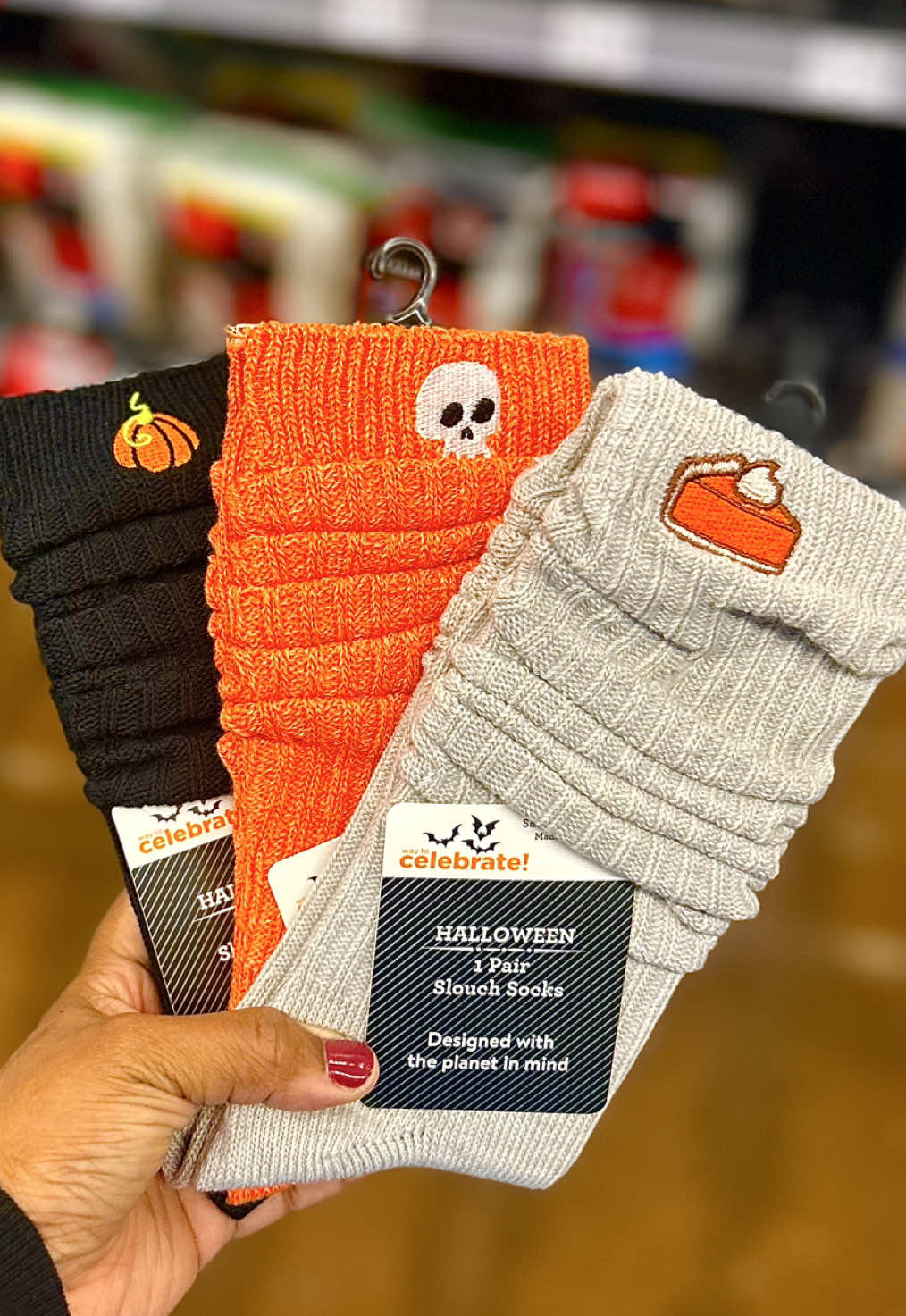 FALL SLOUCH SOCKS at @Walmart 🎃🍁🍂🧦 #fall #fallvibes #cozy #cozysocks #walmart #walmartfinds #fyp #halloween #halloweenlook 