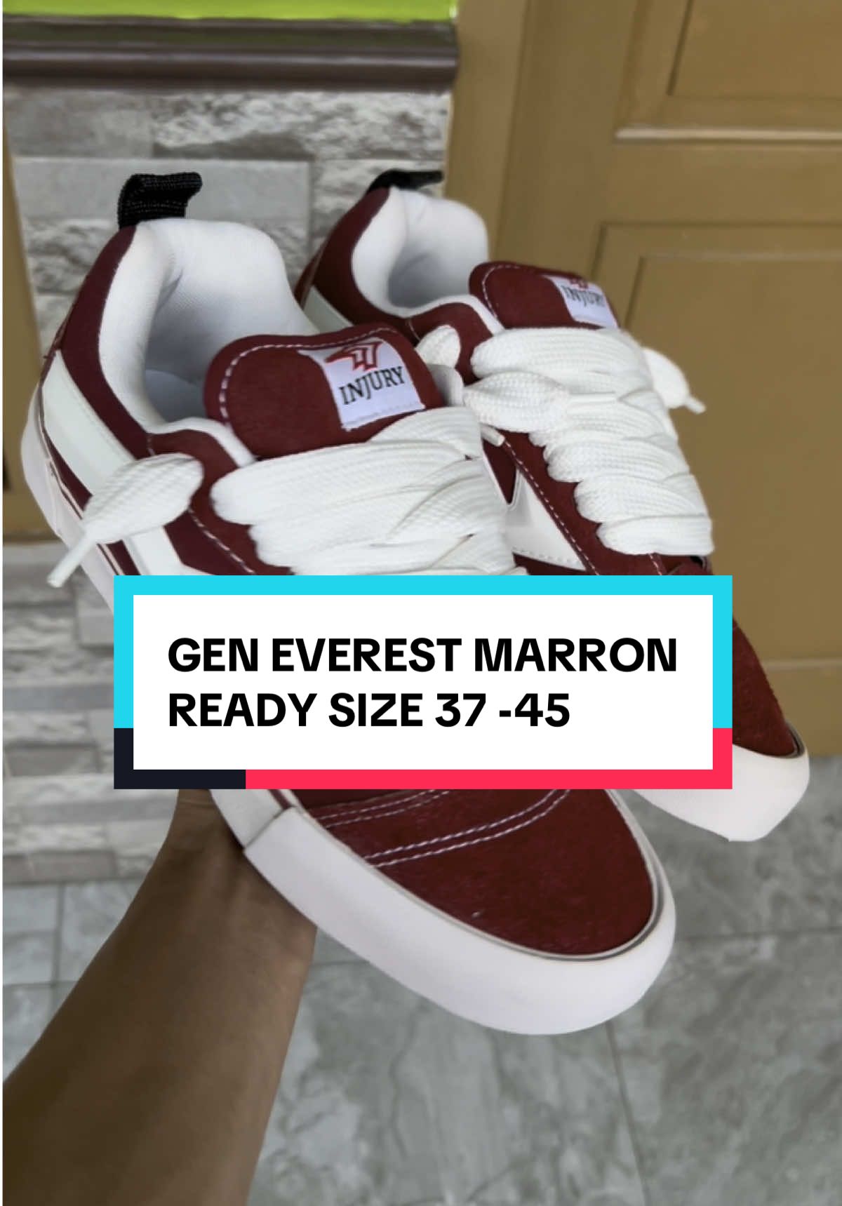 Solusi tampil keren sepatu kassual injury gen everest abu marron #injury #sneakers #unisex #livesetiaphari 