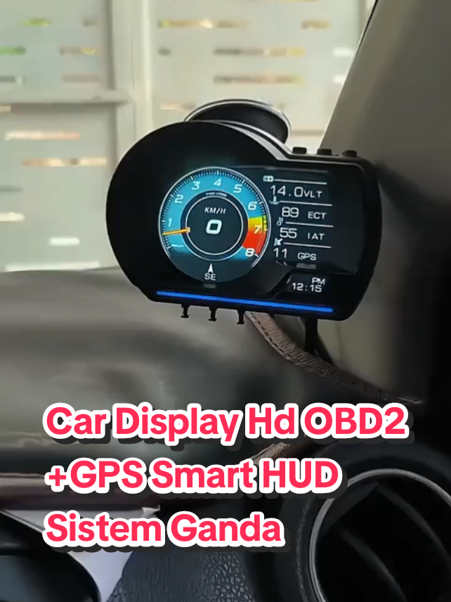 P6 Car Layar Display Hd OBD2 +GPS Smart HUD Sistem Ganda Smart Gauge Kode Kesalahan Bisa Dihapus Meter Digital Scanner Alarm Speed Gauge Display Hud Water Temp RPM TUrbo Boost Bus Kendaraan