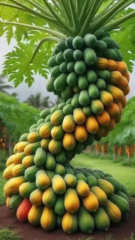 The growth of papaya #fruit #fyp #grafting #viral #garden #foryou 