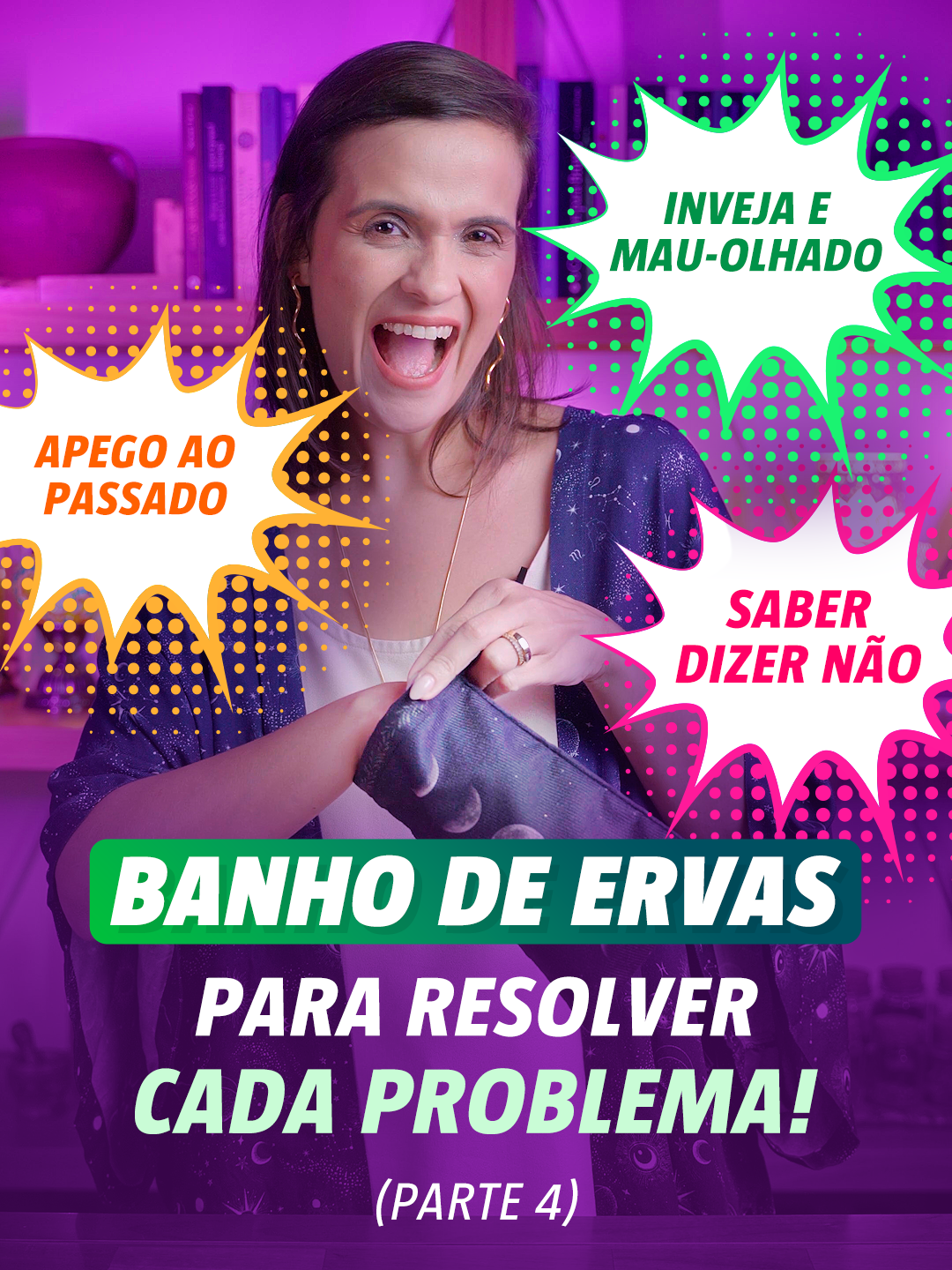 Apego ao passado, Inveja e Mau-olhado, Dificuldade em dizer “não”… 😰 Você já sofreu com algum desses problemas? 🤔 Vem cá que, para cada um deles, eu tenho uma sugestão de Banho Mágico feito com ervas poderosas! 🌿✨