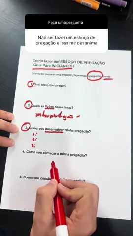 Como fazer um ESBOÇO DE PREGAÇÃO (Guia para INICIANTES) ✍🏻