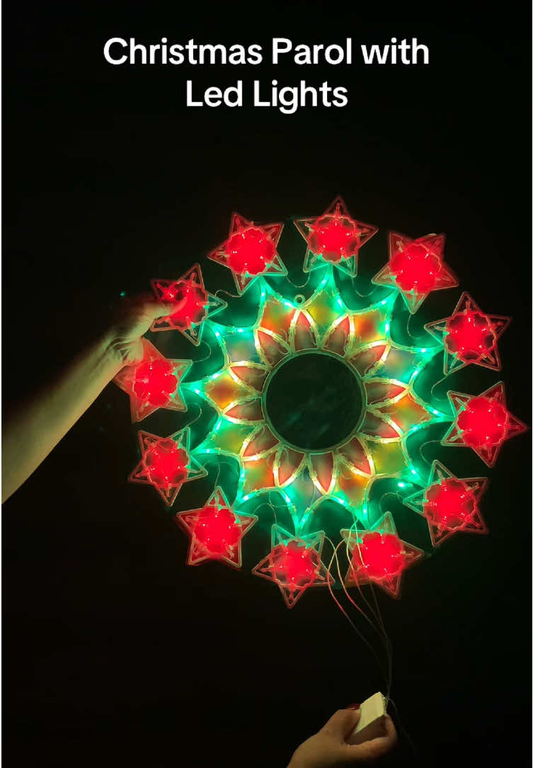 Christmas parol with led lights #parol #parolwithlights #christmasparol #christmasparolledlight #christmaslight #christmasdecor 