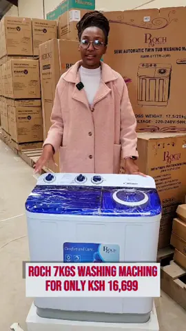 Get this Amazing Roch 7kg washing machine on the kilimall app going for only KSH 16,699. Download the Kilimall app from Google playstore or appstore and place your order now. #washingmachine #roch #kilimall #fyp #viralllllll #homeappliances #twibtubwashingmachine 