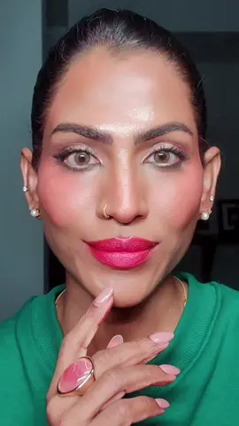 A candy pink blush that truly blurs and shows on Browngirl @Too Faced  cloud crushing blurring whipped lip & cheek color & blush in Candy Clouds  #browngirl #40sclub #trending #pinkblush 
