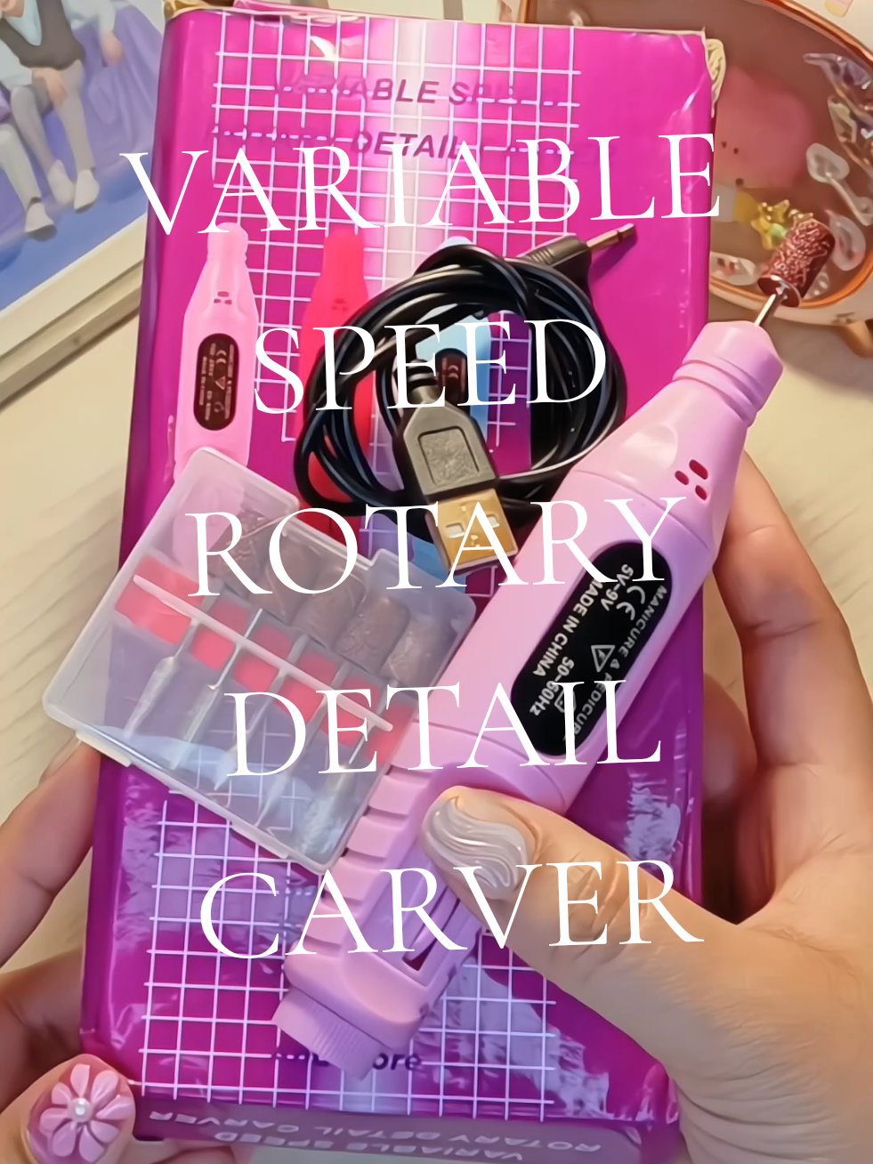 Variable Speed Rotary Detail Carver. Easy to use for beginners, good for manicure & pedicure check out kana, ✨ #variablespeedrotarydetailcarver #electricdrill #electric #rotarycarver #rotary #nailtools #beginner #fyp #foryou 
