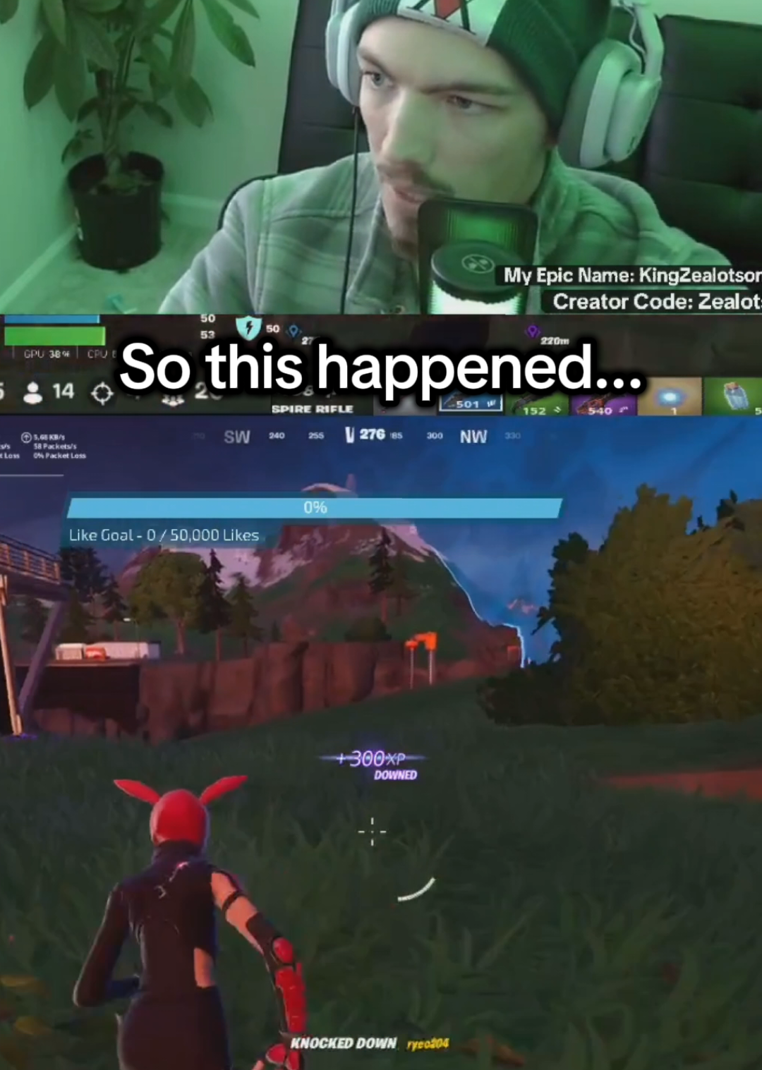 Twice in one game 🤣 YIKES #GamingOnTikTok #streamer #livehighlights #fortniteclips #fortnite #fyp #KingZealot #fortnitememes 