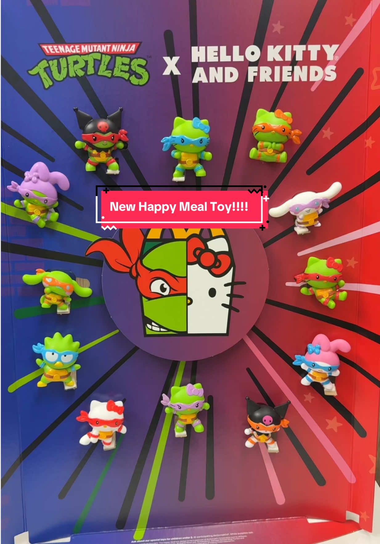 New Happy Meal Toy Coming on Aug 12th🔥🔥 Hello Kitty x TMNT🩷💚  Laredo Tx📍 #happymealtoy #hellokitty #tmnt #fyp #parati #laredotx 