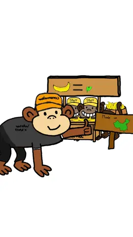 Pourquoi tes bananes viennent de l’autre bout du monde ? Parce qu’un singe a cliqué sur Bananazon. Et maintenant… toute la jungle sent la banane écrasée 🍌 #économie #mondialisation #singe #humour #consommation