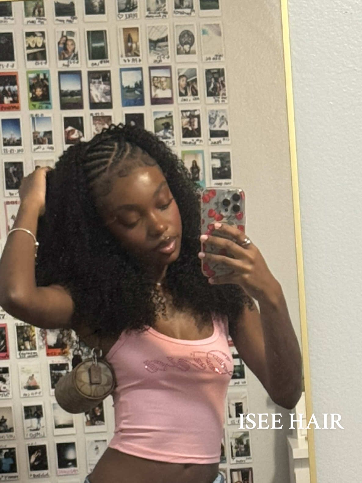 So cuteeeee😍😍🥰 @ISEEHAIR #halfwigtok #iseehalfwig #summerhairstyles 