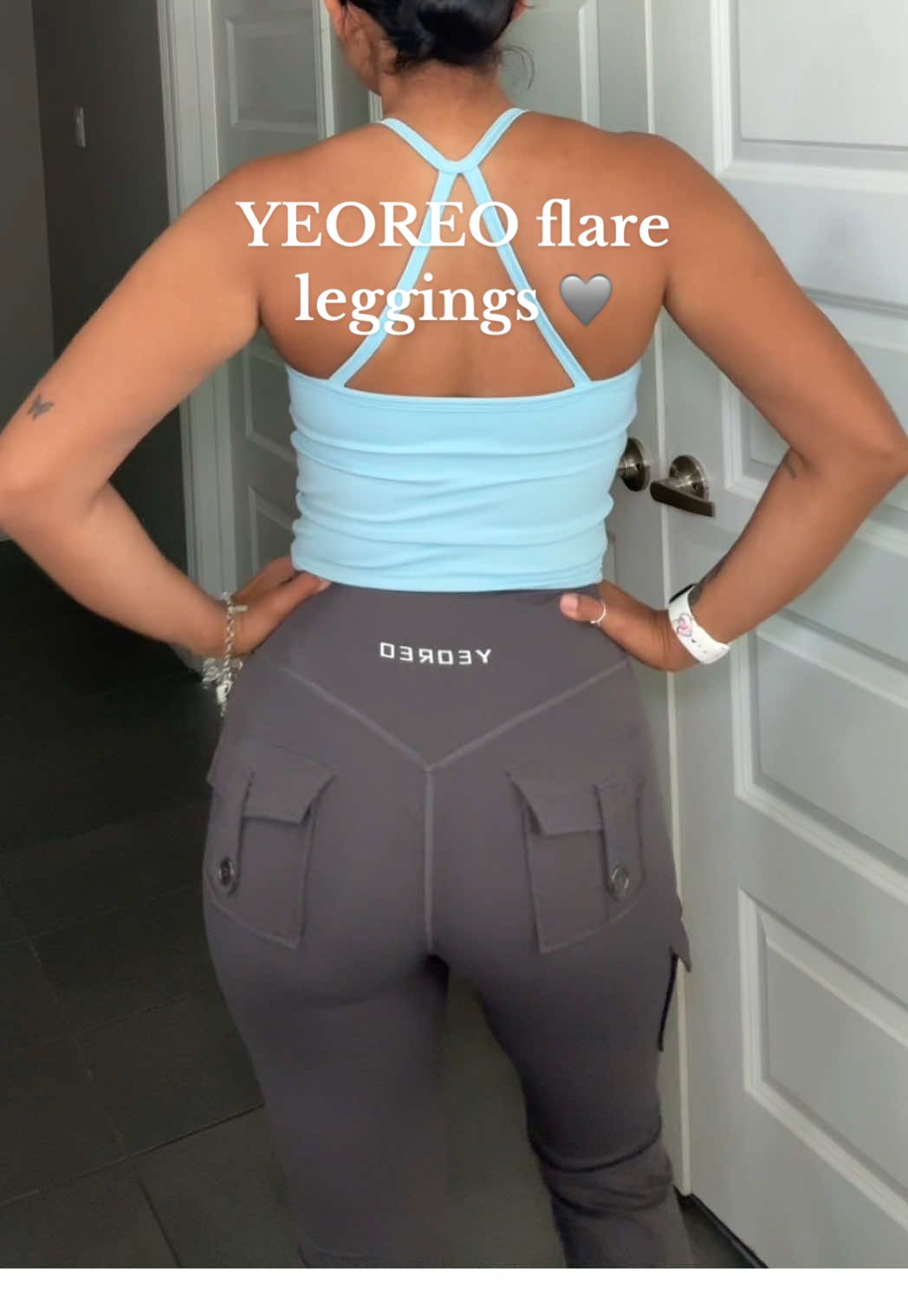 My honest thoughts on these @YEOREO flare leggings?? Yeah I NEED MORE 🤩🤏🏽🤏🏽✨ #gymootd #gymoutfit #forthegirls #gymleggings #flarepants #yogapants #yeoreo #viral #fyp #tiktokshop #haul #gym #musthave #gymgirl 