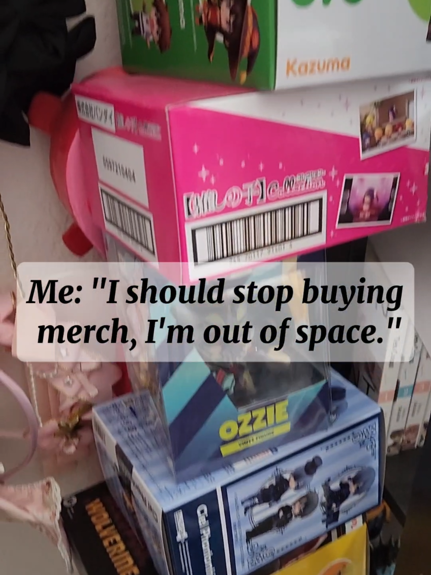 The boxes are winning 🫠📦✨ #AnimeMerch #FigureCollector #OtakuLife #AnimeAddict #AlsoMe  #MerchAddict #SendHelp #AnimeMerch #GoodSmile # #CollectorProblems #FYP #AnimeRoom #AlsoMe #WeebThings 
