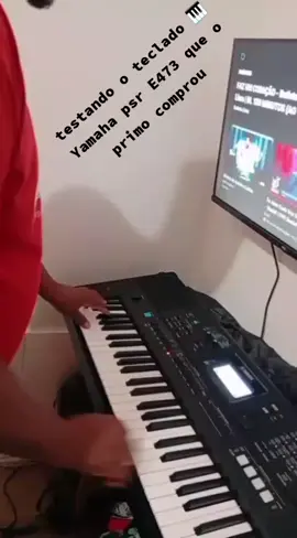 #VozDosCriadores  testando teclado 🎹 Yamaha psr 473 do primo, chama na catraca!