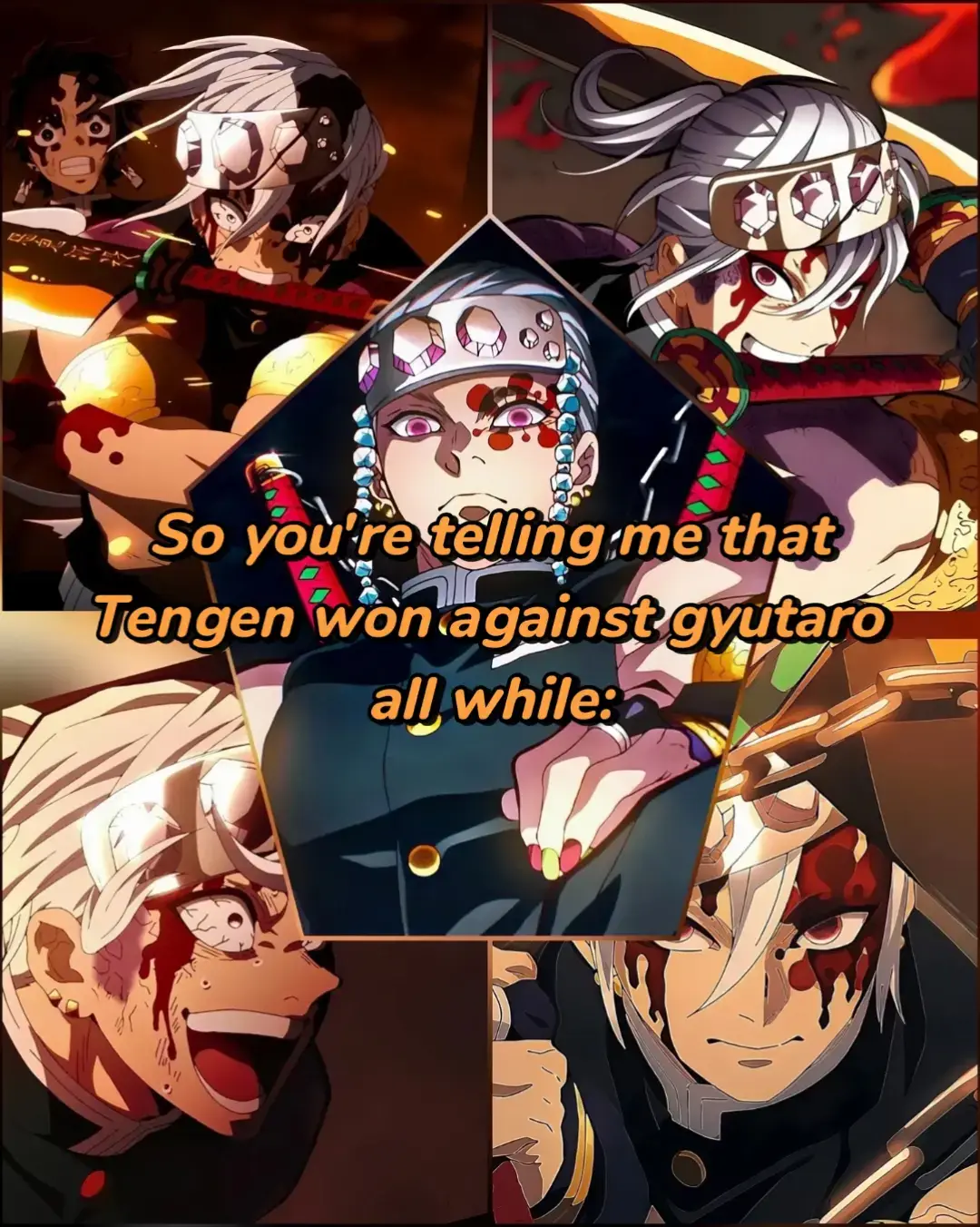 Tengen Uzui is the flamboyant and charismatic Sound Hashira of the Demon Slayer Corps, known for his bold personality, extravagant style, and explosive combat abilities. A former shinobi, Tengen combines his ninja training with the unique Sound Breathing technique, making his fighting style unpredictable and dynamic. His most notable ability, the Musical Score, allows him to analyze his opponent’s movements like a rhythmic pattern, turning battle into a deadly performance. Despite his flashy demeanor, Tengen is deeply loyal, protective of his three wives, and values human life above all—refusing to risk others unnecessarily. Though he retires after the Entertainment District arc due to severe injuries, Tengen's impact as a warrior and mentor remains significant. Mitsuri Kanroji is the Love Hashira of the Demon Slayer Corps, characterized by her warm-hearted personality, immense physical strength, and unique Love Breathing technique. Despite her gentle and affectionate demeanor, Mitsuri possesses superhuman muscle density, allowing her to perform incredible feats of speed and flexibility in battle. Her fighting style is fluid and whip-like, perfectly complementing her elongated, ribbon-like Nichirin sword. Deeply emotional and empathetic, Mitsuri fights not out of hate for demons, but from a desire to protect those she loves. While often underestimated due to her bubbly nature, she proves her worth during the battle against Upper Rank Four, showcasing her bravery and resilience to the very end. Shinobu Kocho is the Insect Hashira of the Demon Slayer Corps, known for her calm demeanor, sharp intellect, and deadly use of poisons. Unlike other Hashira, Shinobu lacks the physical strength to decapitate demons, so she developed a unique fighting style that relies on precision, speed, and specially formulated wisteria-based toxins delivered through her thin, stinger-like sword. Behind her gentle smile lies a deep-seated rage born from the loss of her sister to demons, which fuels her resolve. Shinobu’s deceptive sweetness often masks her cunning and fierce determination, making her one of the most dangerous and strategic members of the Corps. Her final act against Upper Rank Two, Doma, is a testament to her selflessness, as she sacrifices herself in a carefully planned move to ensure his downfall. Kyojuro Rengoku is the Flame Hashira of the Demon Slayer Corps, embodying unwavering optimism, honor, and a burning spirit of justice. With his powerful Flame Breathing techniques and explosive strength, Rengoku is a force to be reckoned with in battle, yet it’s his unshakable moral compass and infectious enthusiasm that leave a lasting impact. Raised with a strong sense of duty and respect for life, he remains compassionate even toward enemies, believing deeply in the value of every human life. Rengoku’s heroic stand against Akaza during the Mugen Train arc, where he fights to protect over 200 passengers while mortally wounded, cements him as a symbol of true Hashira resolve. Though he falls in battle, his legacy inspires the next generation of Demon Slayers to continue forward with courage and conviction. #tengen  #mitsuri #shinobu #rengoku #demonslayer  #hashira   #vsbattle #anime #fyp 