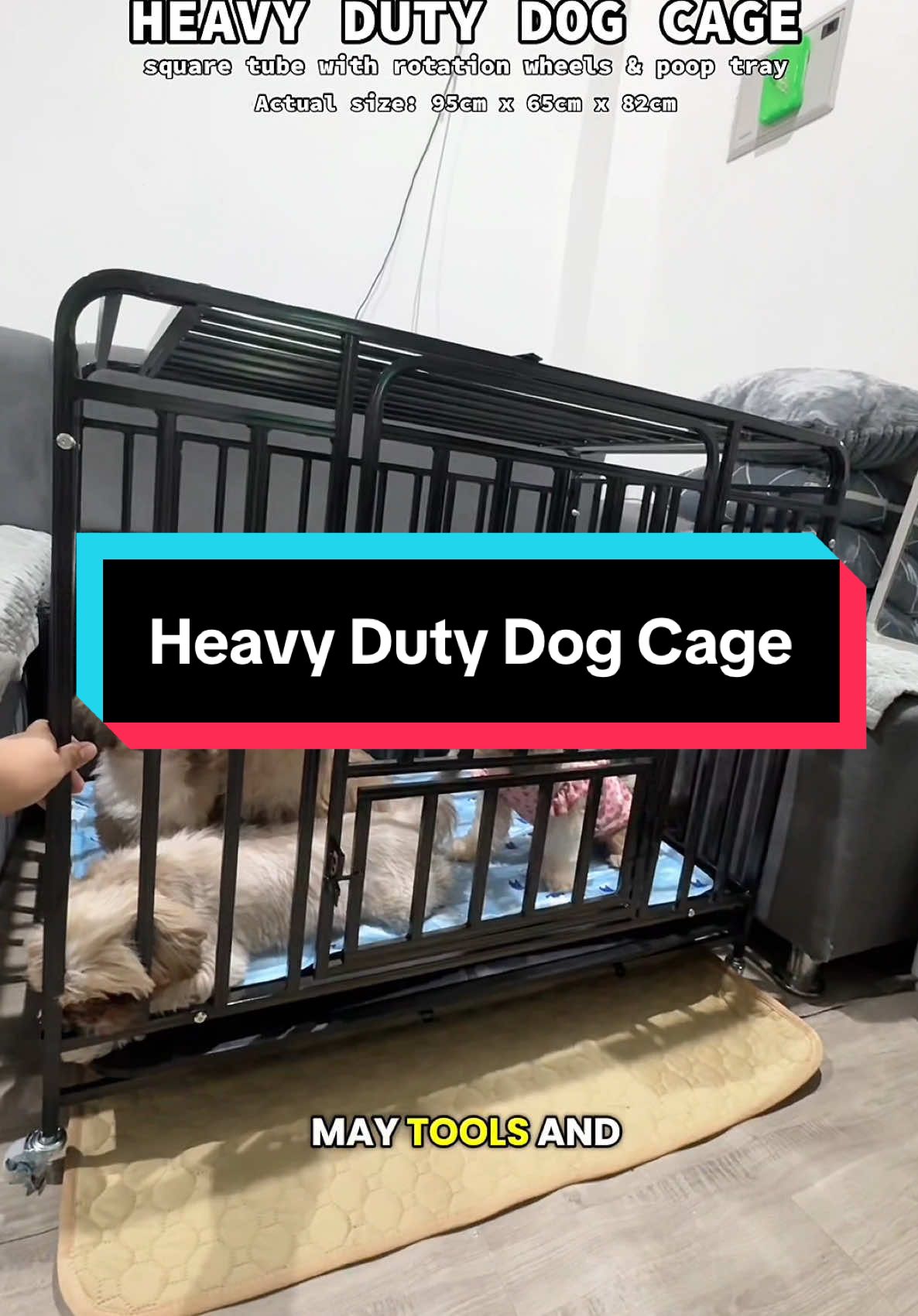 Mas pinakapal yung bakal nito, large breed kayang kaya 🤗 #dogcage #cage #petcage #cagefordogs #dogsoftiktok 