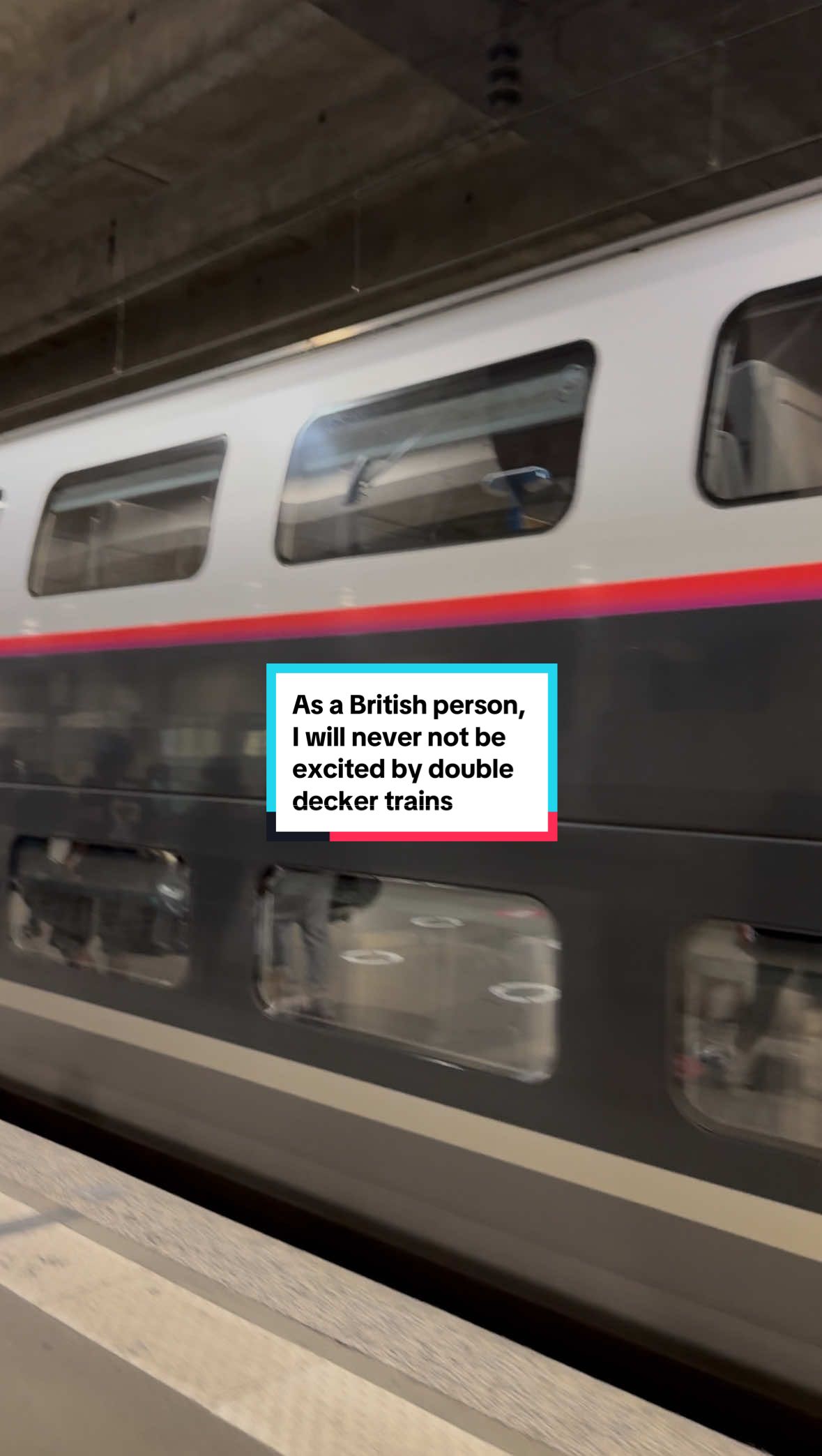As a British person, I will  never not be excited by  double decker trains 🤣  #traintok #trains #train #sncf #trainspotting #traintiktok #france #francetiktok #paris #paristrip 