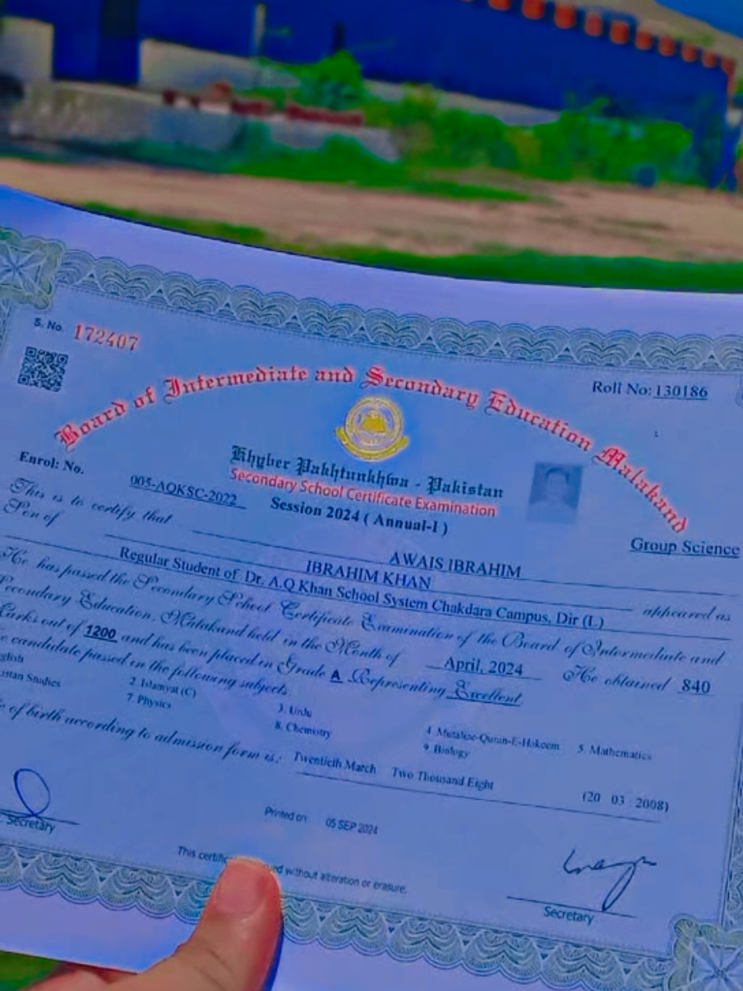 finally I got my character certificate from Dr a q khan school system chakdara campus ❤️🍁#awaisroghani #deartiktokteamdontunderviewmyvideos #awaiskhan34 #school 