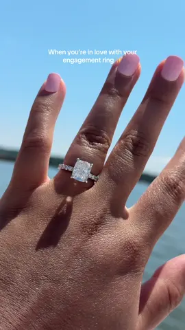 Someone pinch me, I still feel like I’m dreaming 💍 obsessed is an understatement #fyp #trending #engagement #cushioncut #engagementring 