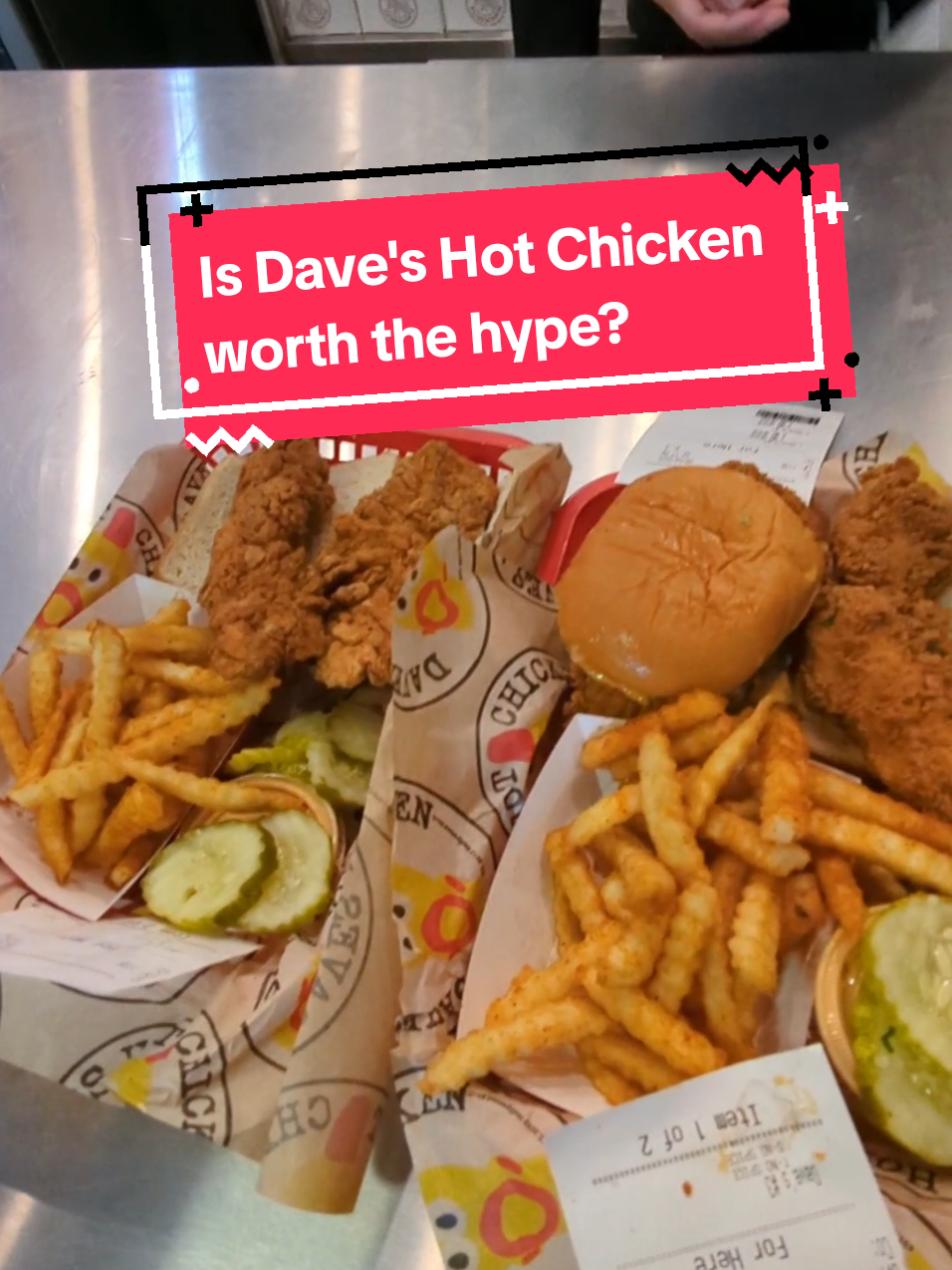 Is Dave's Hot Chicken worth the hype? #daveshotchicken #tastetest #review #isitworthit #fyp 