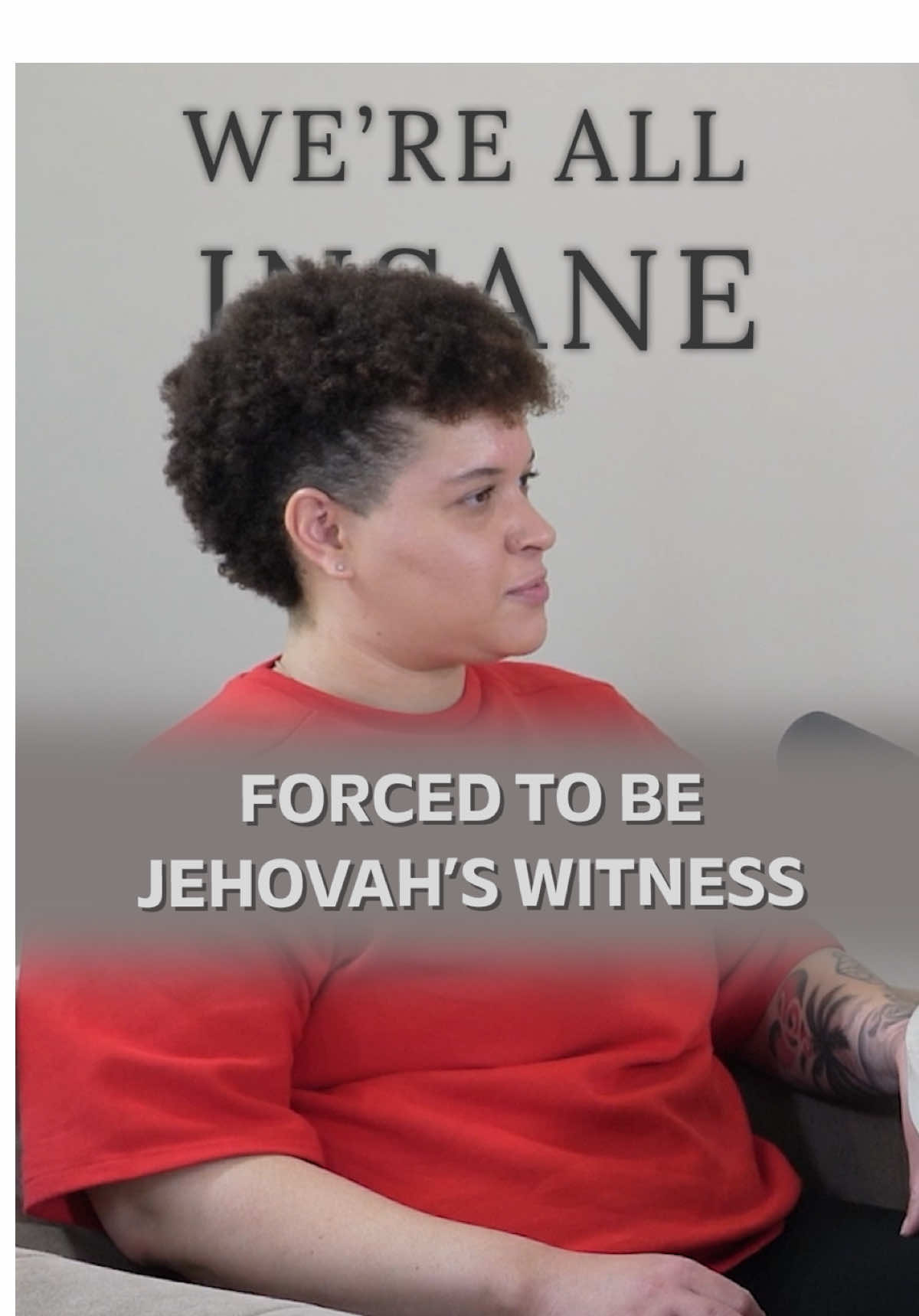 Forced into being Jehovah’s Witness by her family, Caitlin explains how she was treated after losing faith in the religion. Watch the full We’re All Insane episode on Apple, Spotify, or YouTube. #wereallinsane #MentalHealth #religion #storytime #explorepage #foryou #fyp #xyzbca 