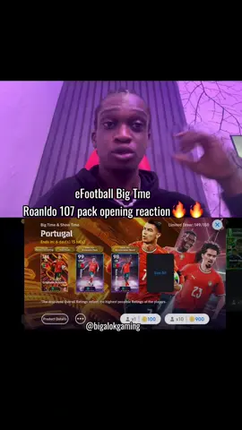 107 rated Big Time Ronaldo Pack opening reaction😭| My first reaction video 😔 #efootball #efootballmobile #efootballmobile2025 #efootballreaction