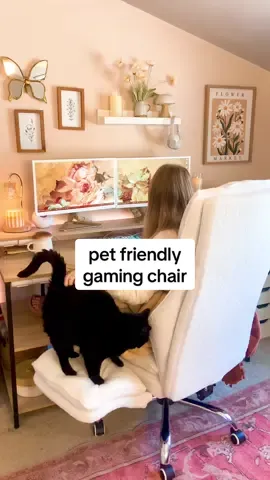fur baby approved 😻 thank you homrelexa for sending me the cozy gaming chair of my dreams ☁️ #cozygamer #cozygaming #pcsetup #cozysetup #GamingSetup #officechair #pcgaming 