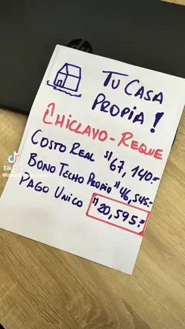 Crédito directo sin Intereses 🏡🌷 #InversiónSegura #tucasapropia #techopropiochiclayo #LasArenasResidencial 