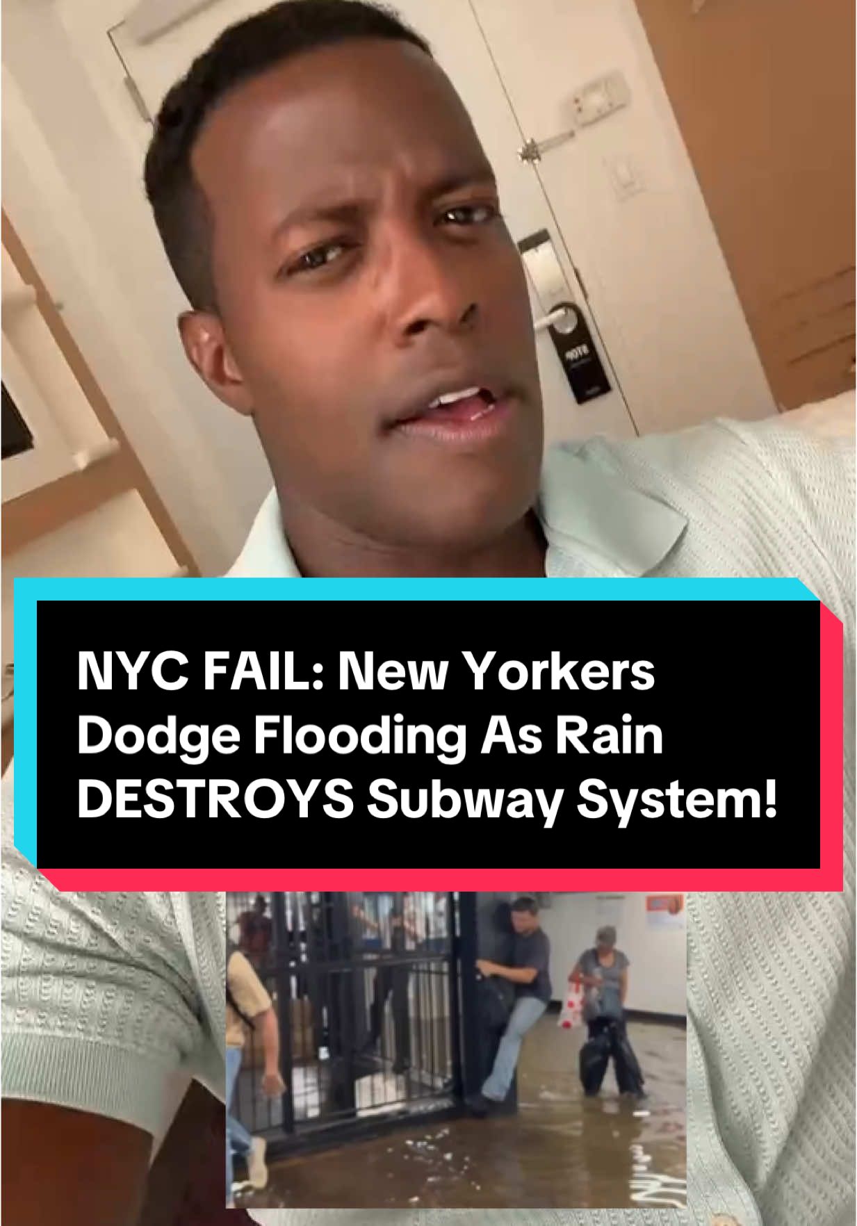 NYC FAIL: New Yorkers Dodge Flooding As Rain DESTROYS Subway System! #nyc #newyorkcity #flooding #democrats #liberals #fyp #viral #wtf 