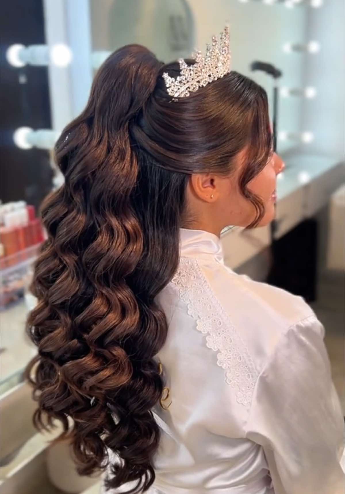 Tutorial de semi recogido para novias 🤍👰🏻‍♀️ #bride #hairtutorial #peinadodenovia #hairstyles 