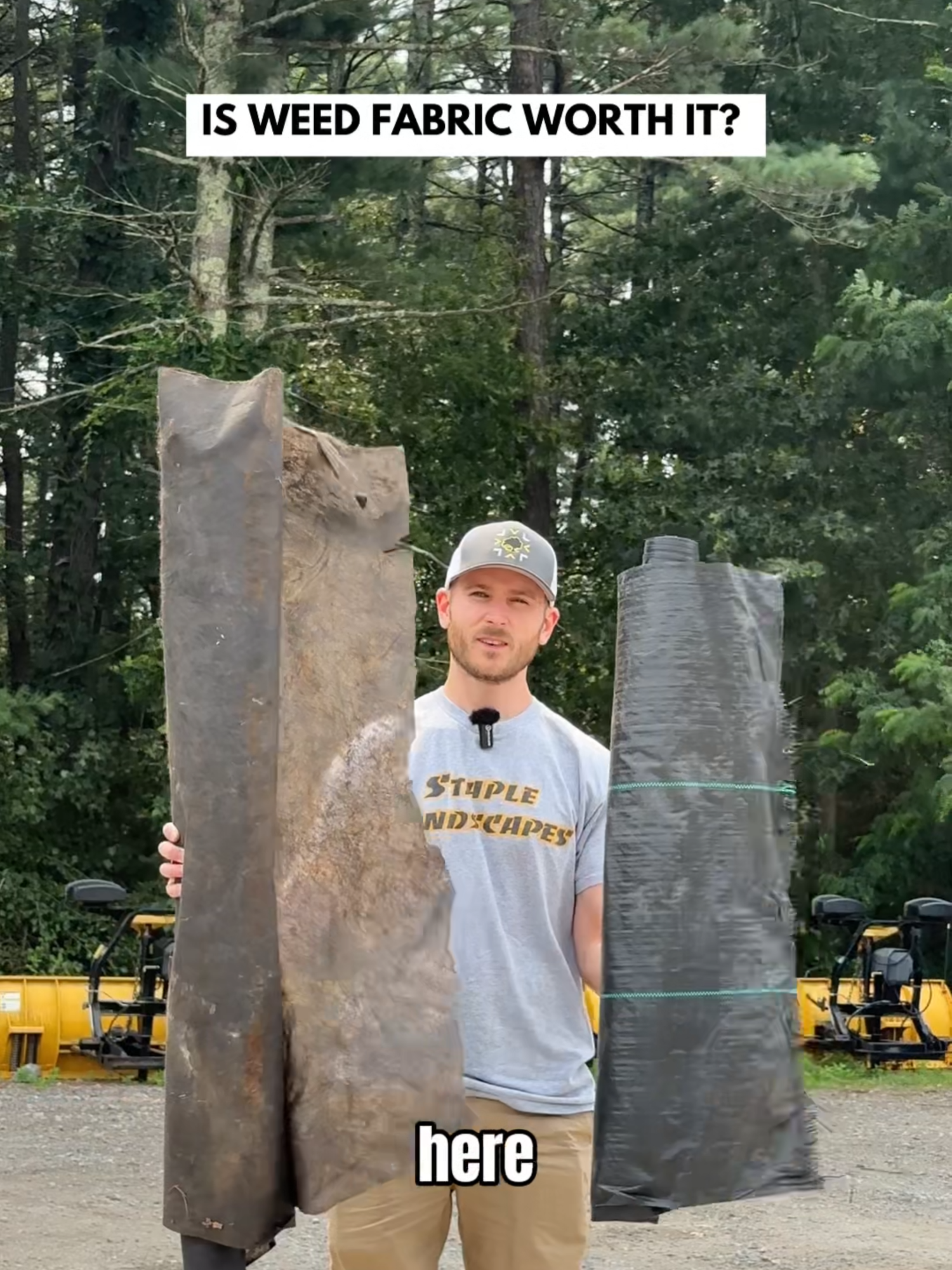 We don’t recommend using landscape fabric under mulch but it’s great for crushed or decorative stone beds. If you want it to last, purchase a heavy duty tarp online. In our experience, the stuff at most hardware stores only lasts for a couple of years before weeds start to poke through it. #homeownertips #landscaping