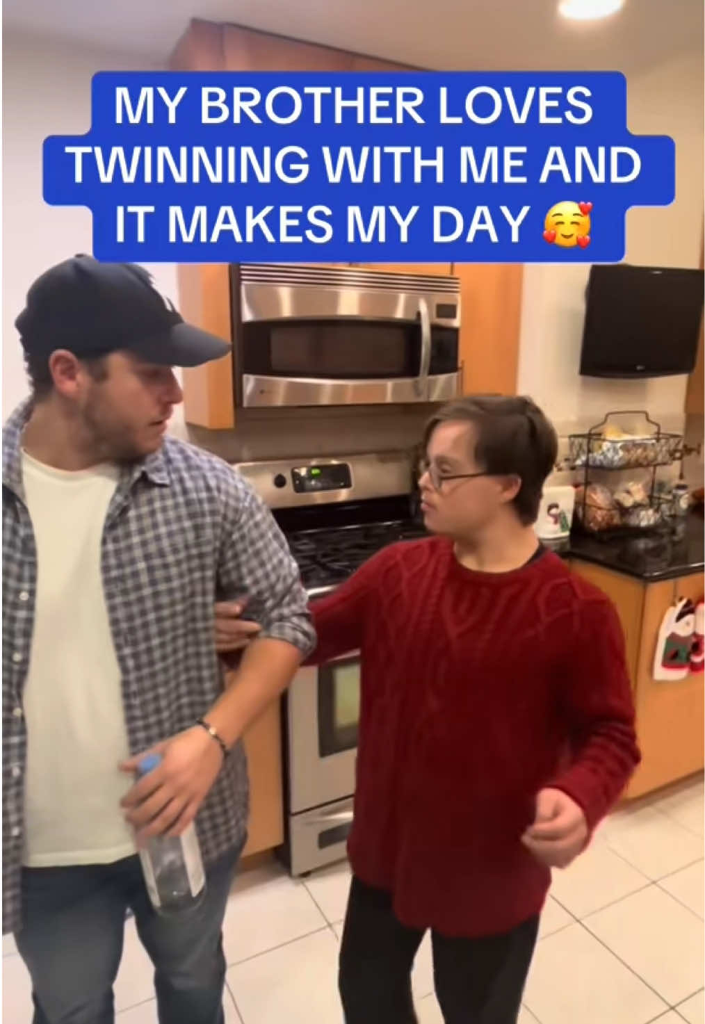 This made me smile 🥰 #foryou #brothers #brotherlylove #downsyndrome #fyp 