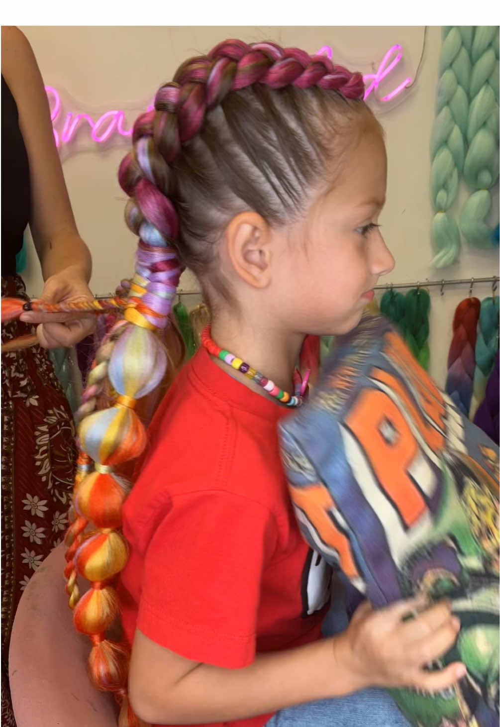 Obsessed with this little one and her festy braids.  #braids #hair #trenzas #peinados #braidsmiami #trenzasmiami #ravebraids 