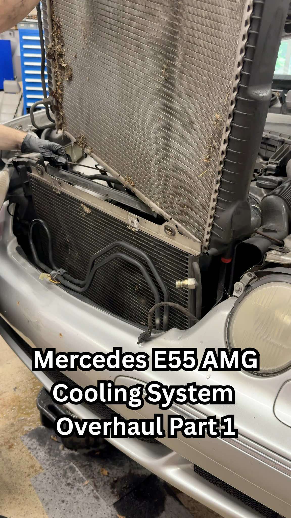 Mercedes E55 AMG Cooling System Overhaul Part 1 #mercedes #AMG #cartok #DIY #automotive #mechanic @A Premium 