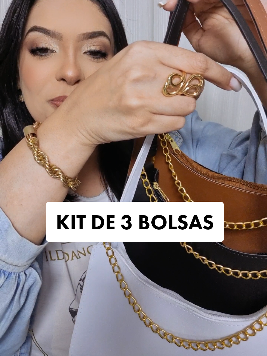 Kit de 3 Bolsas maravilhosas! 😱🛍✨️ ㅤ ㅤ ㅤ ㅤ ㅤ ㅤ #tiktokshop #bolsa #bolsasfemininas #acessorios #moda #modafeminina 