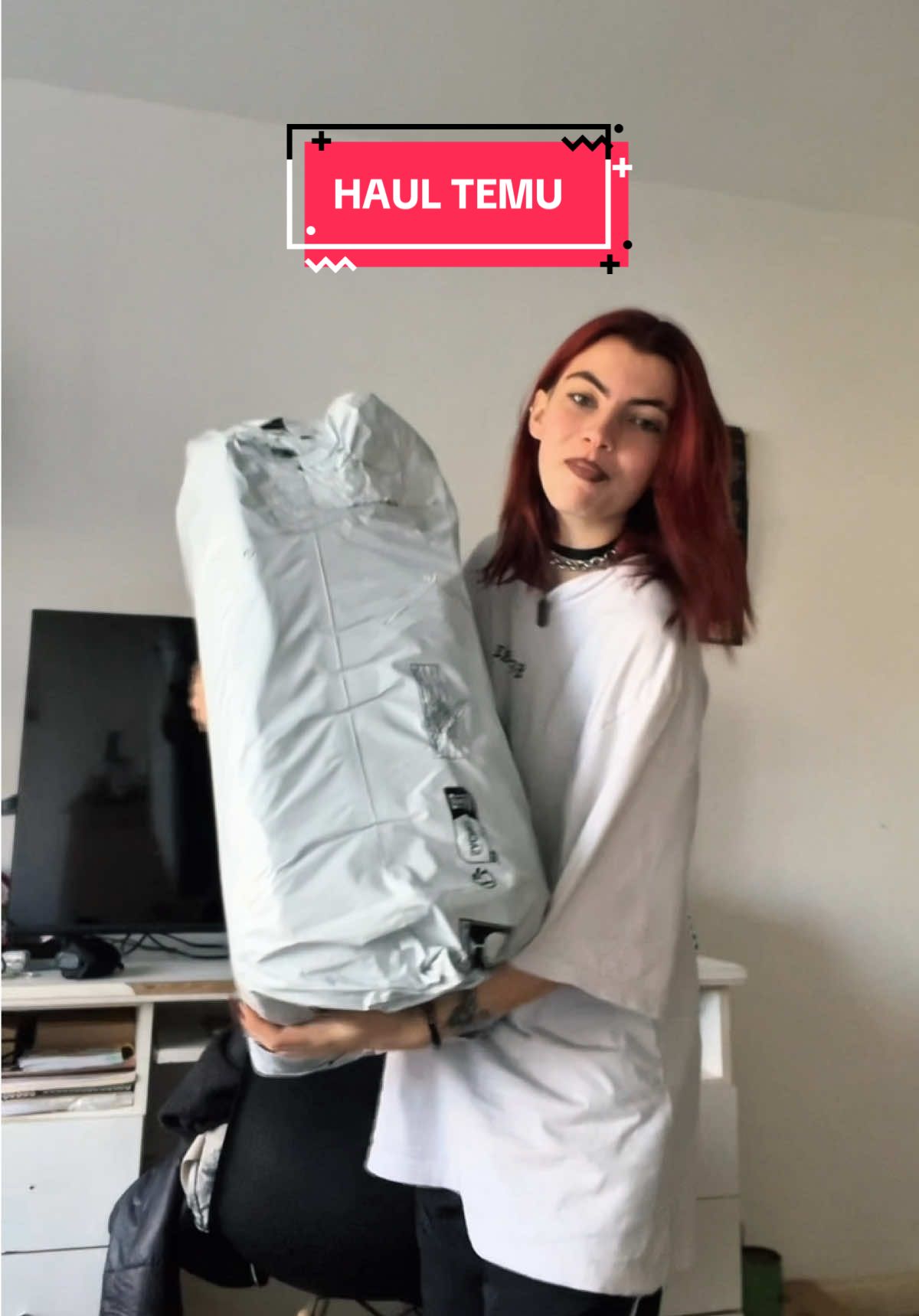 jajajsj ella se emocionaba con TODO. gracias @Temu por hacerme muy feliz 🧡 #temu #unboxing #haul 