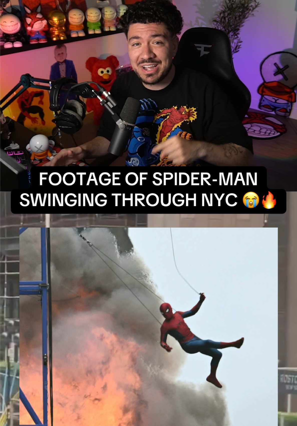 SPIDERMAN SWINGING THROUGH NYC ON SET OF BRAND NEW DAY LOOKS AMAZING 😍 #spiderman #marvel #tasm2 #tomholland #swinging  spider-man on set practical swinging leaked footage fight scene
