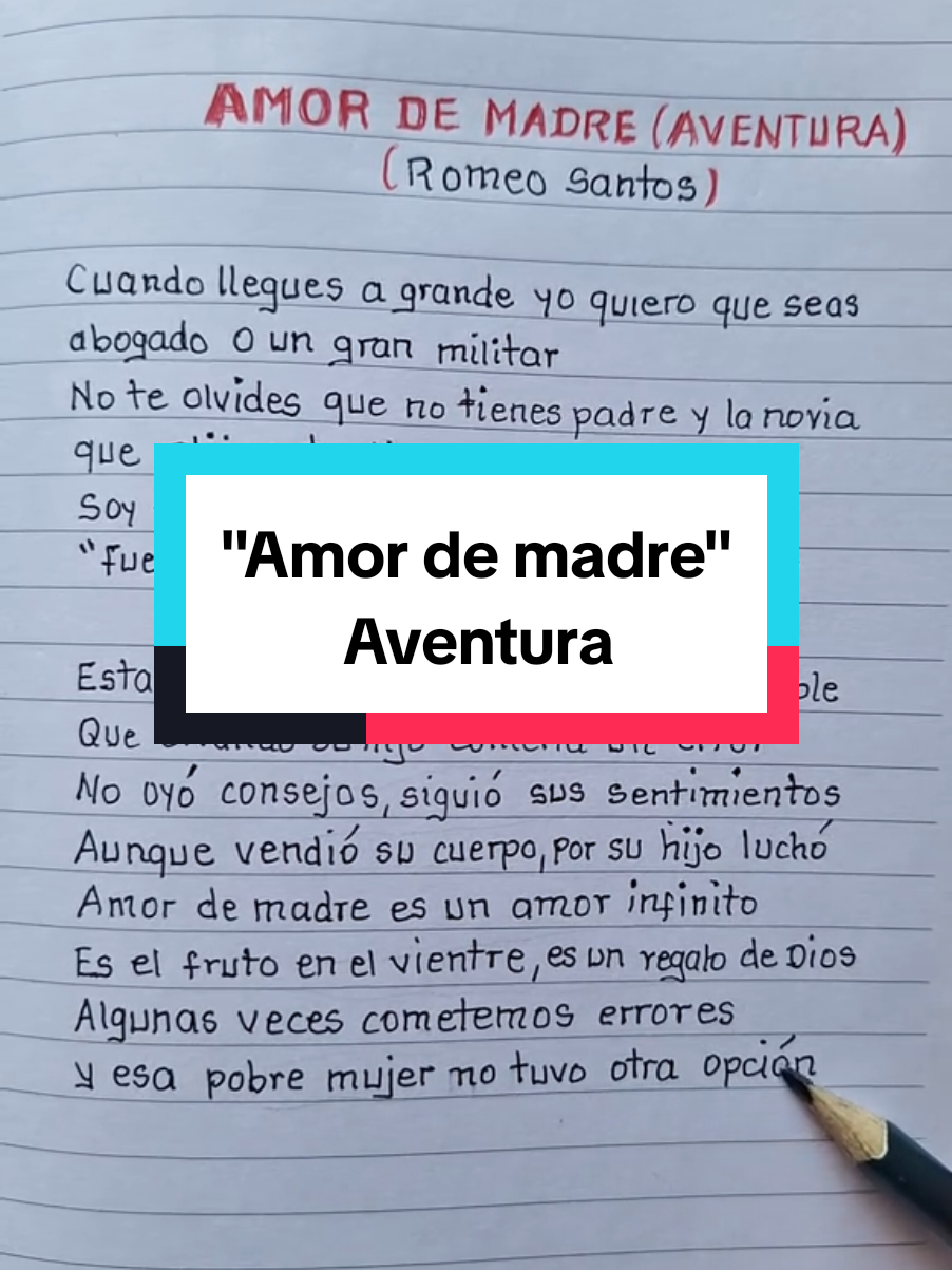 Amor de madre - Aventura #amordemadre #aventura #romeosantos #mamá #madre #bachata  #letrasdecanciones #letrasdecanciones🎧🎶 #cancionesparadedicar #cancionesparahistorias #paratii #fyp 