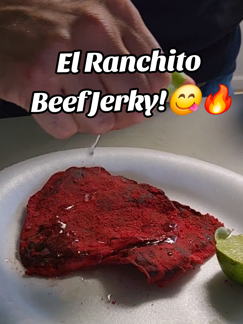 Fuego Beef Jerky from el Ranchito. Best out out there! Super crunchy and delicious 😋 #beef #jerky #beefjerky #fuego #tiktokmademebuyit #tiktokshop #backinstock #fyp #viral #parati 