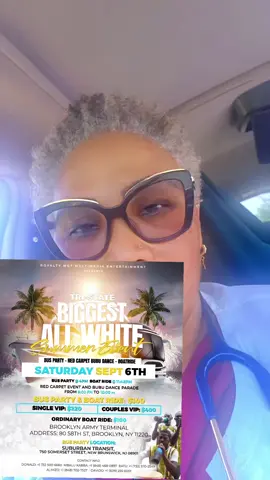 all white bus party and boatride September 6th tristate movement...